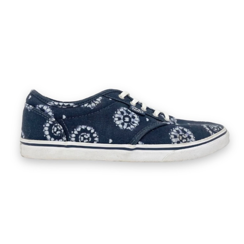 Vans Atwood Lo Sneaker in Indigo Kaleidoscope Mandala Blue and White Pattern